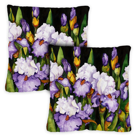 Blooming Irises 18 x 18 Inch Pillow Case Image