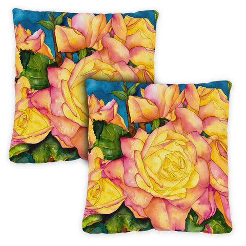 Radiant Roses 18 x 18 Inch Pillow Case Image