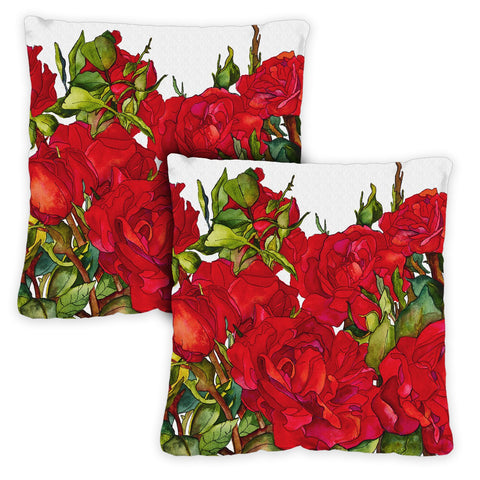 Rosette Blooms 18 x 18 Inch Pillow Case Image