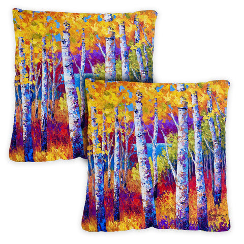 Blissful Birches 18 x 18 Inch Pillow Case Image