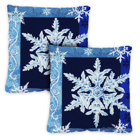 Cool Snowflakes 18 x 18 Inch Pillow Case Image