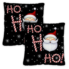 Ho Ho Ho Santa 18 x 18 Inch Pillow Case (2-Pack)