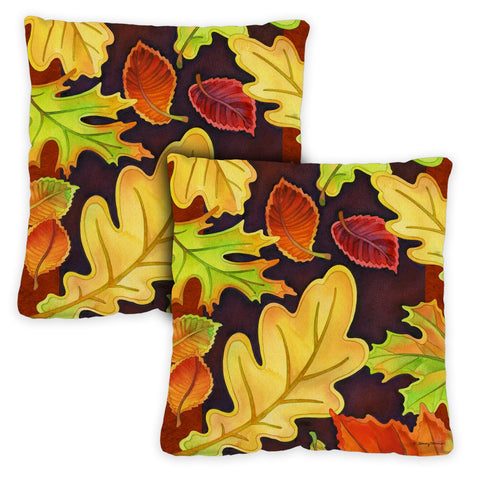 Leafy Leaves 18 x 18 Inch Pillow Case Image
