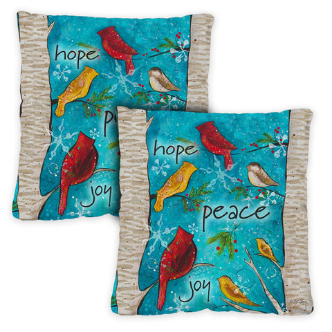 Peace Birds 18 x 18 Inch Pillow Case Image