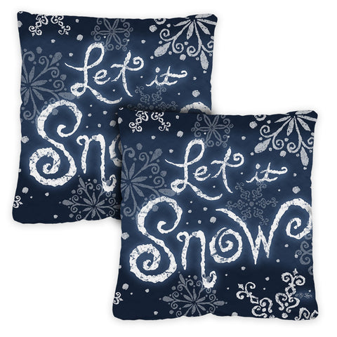 Let It Snow 18 x 18 Inch Pillow Case Image