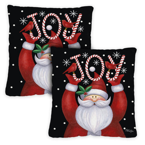 Santa Joy 18 x 18 Inch Pillow Case Image