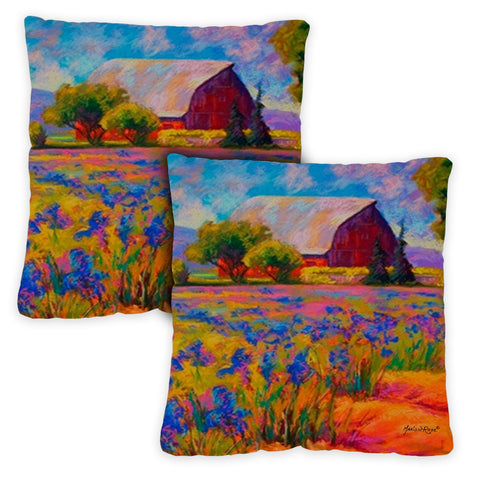 Lavender Farm 18 x 18 Inch Pillow Case Image