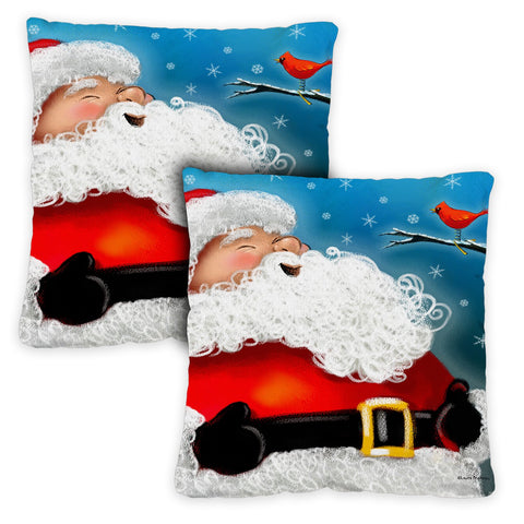 Laughing Santa 18 x 18 Inch Pillow Case Image