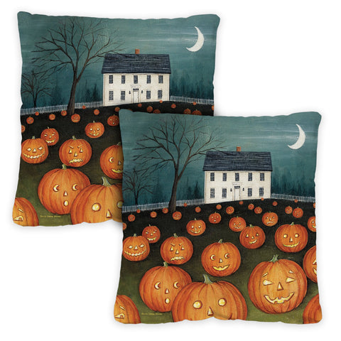 Pumpkin Hollow House 18 x 18 Inch Pillow Case Image