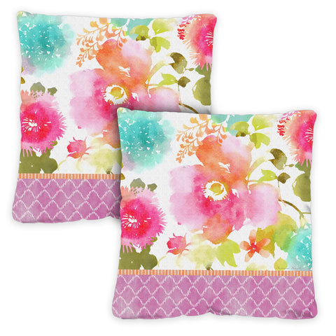 Bright Blooms 18 x 18 Inch Pillow Case Image