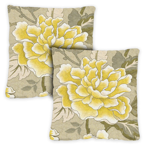 Yellow Flower Delight 18 x 18 Inch Pillow Case Image