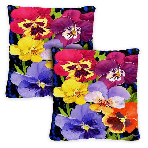 Pansy Perfection 18 x 18 Inch Pillow Case Image