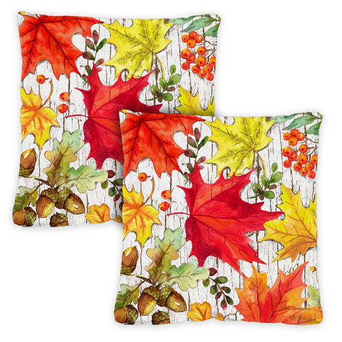 Falling Leaves 18 x 18 Inch Pillow Case Image