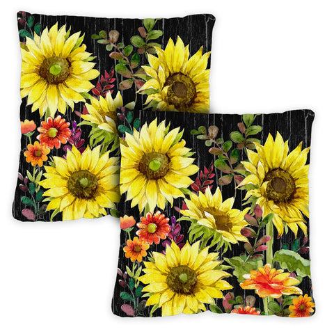 Blooming Sunflowers 18 x 18 Inch Pillow Case Image