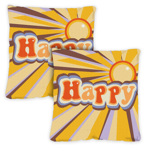 Happy Vibes 18 x 18 Inch Pillow Case Image