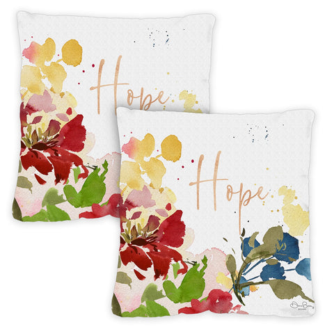 Hope Blooms 18 x 18 Inch Pillow Case Image