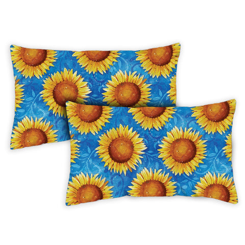 Sweet Sunflowers 12 x 19 Inch Pillow Case Image