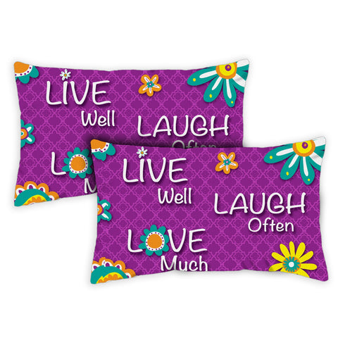 Live Laugh Love 12 x 19 Inch Pillow Case Image