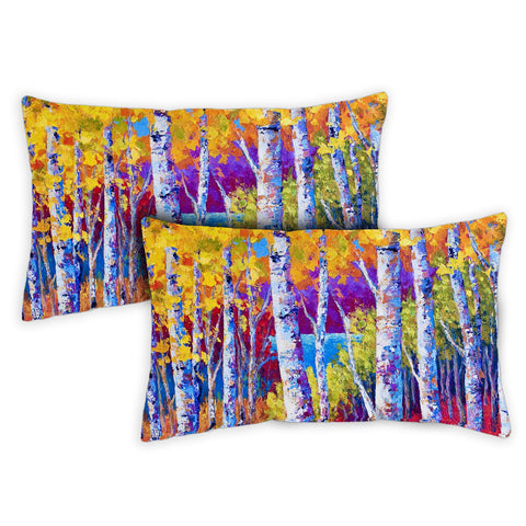 Blissful Birches 12 x 19 Inch Pillow Case Image