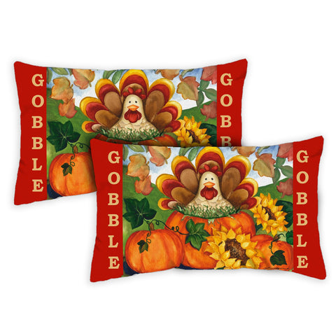 Autumn Turkey 12 x 19 Inch Pillow Case Image