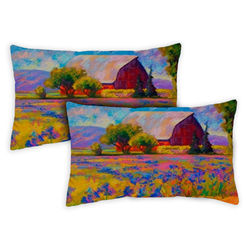 Lavender Farm 12 x 19 Inch Pillow Case Image