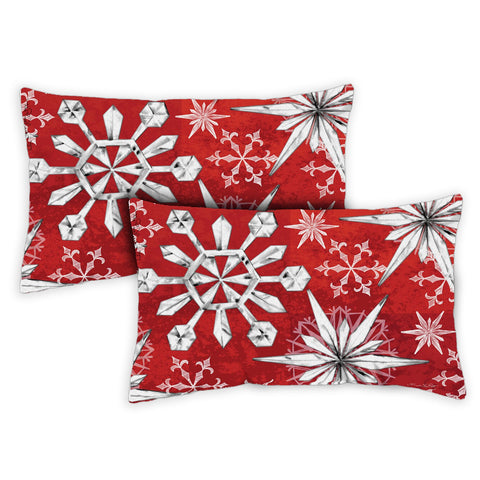 Snowflake Salutations 12 x 19 Inch Pillow Case Image