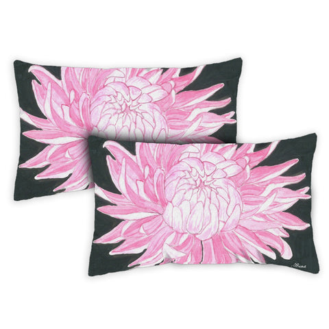 Pink Chrysanthemum 12 x 19 Inch Pillow Case Image
