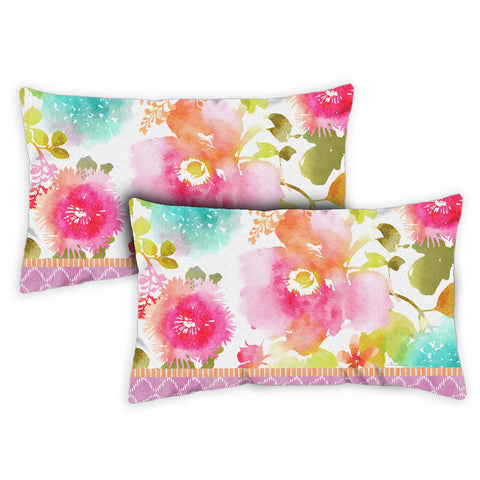 Bright Blooms 12 x 19 Inch Pillow Case Image