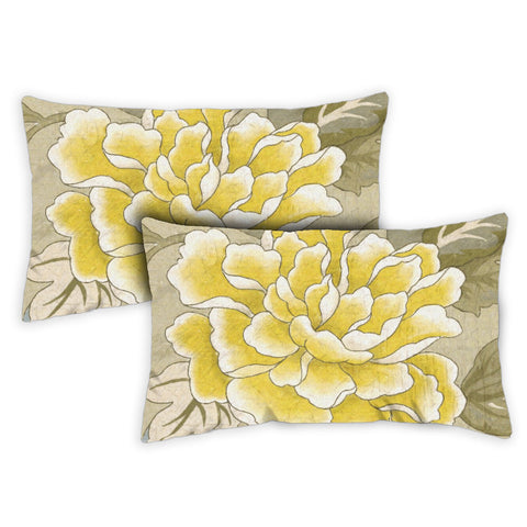 Yellow Flower Delight 12 x 19 Inch Pillow Case Image