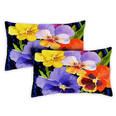 Pansy Perfection 12 x 19 Inch Pillow Case Image