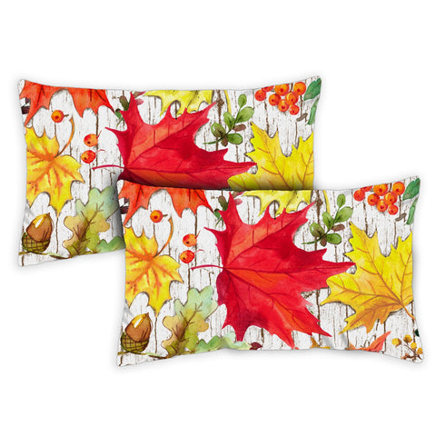 Falling Leaves 12 x 19 Inch Pillow Case Image