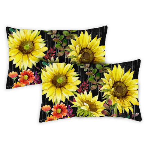 Blooming Sunflowers 12 x 19 Inch Pillow Case Image