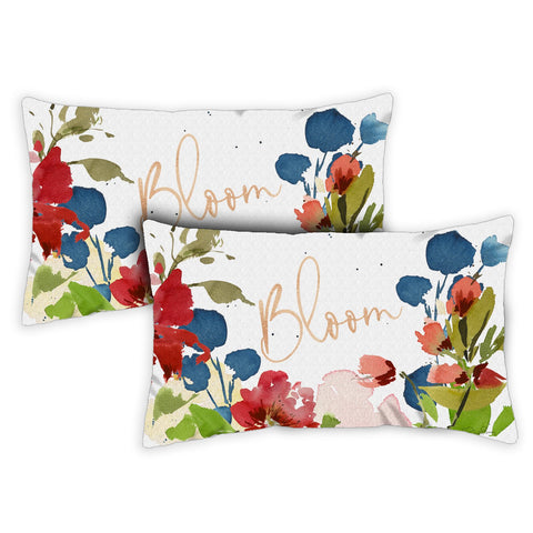 Floral Blooms 12 x 19 Inch Pillow Case Image