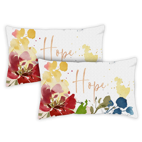 Hope Blooms 12 x 19 Inch Pillow Case Image