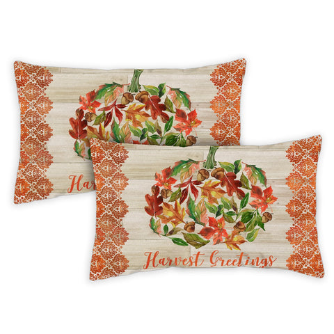 Harvest Greetings 12 x 19 Inch Pillow Case Image