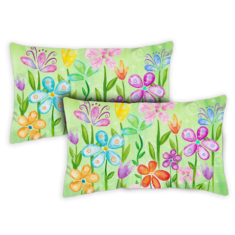 Spring Blooms 12 x 19 Inch Indoor Pillow Case Image
