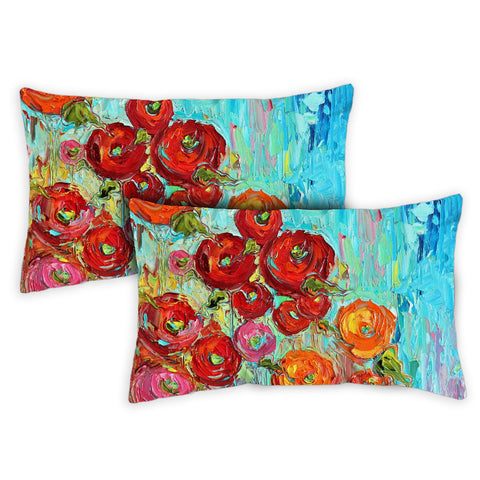 Fabulous Flowers 12 x 19 Inch Indoor Pillow Case Image