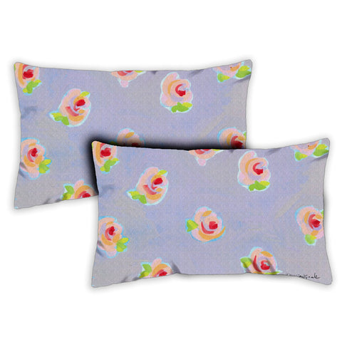 Purple Blossoms 12 x 19 Inch Indoor Pillow Case Image