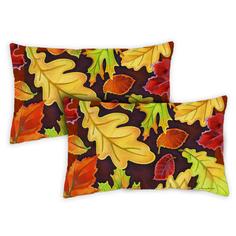 Leafy Leaves 12 x 19 Inch Indoor Pillow Case Image