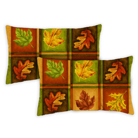 Fall Leaves 12 x 19 Inch Indoor Pillow Case Image