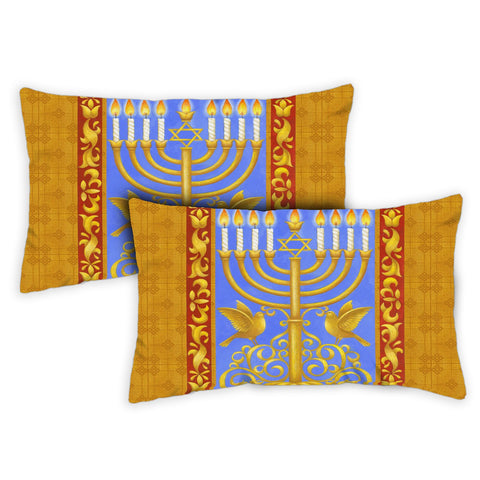 Festival Of Lights 12 x 19 Inch Indoor Pillow Case Image