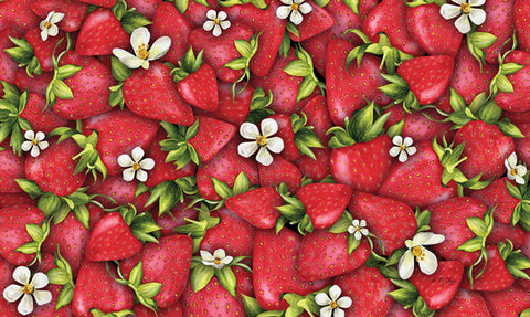 Strawberry Collage Door Mat Image