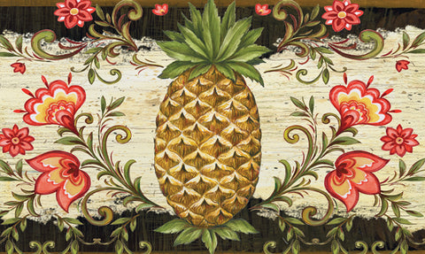 Pineapple & Scrolls Door Mat Image
