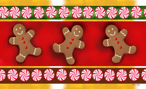 Gingerbread Men Door Mat Image