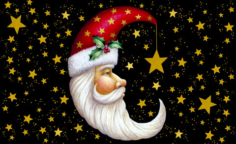 Santa Moon Door Mat Image