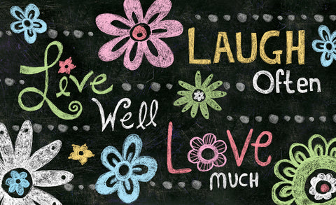 Live Laugh Love Chalkboard Door Mat Image