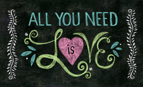 All You Need Is Love Chalkboard Door Mat Image