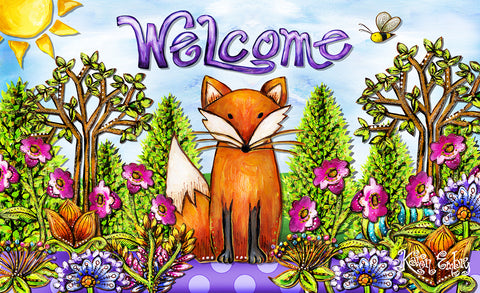 Welcome Fox Door Mat Image