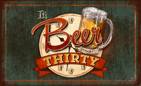 It's Beer Thirty Door Mat Image