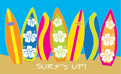 Surf Boards Door Mat Image